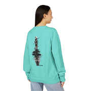 ZENIQBySAU | Zen Inspired Crewneck Sweatshirt, Unisex Garment Dyed Pullover, Comfortable Design, Ideal for Relaxation, Perfect Gift for Nature Lovers