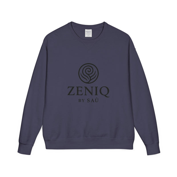 ZENIQBySAU | Zen Inspired Crewneck Sweatshirt, Unisex Garment Dyed Pullover, Comfortable Design, Ideal for Relaxation, Perfect Gift for Nature Lovers
