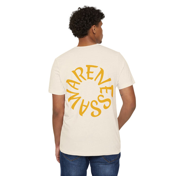 Eco-Friendly Zen Awareness T-Shirt, Sustainable Casual Wear, Earth Day Gift, Unisex Organic Tee, Mindfulness Apparel