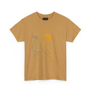Artistic Unisex Heavy Cotton Tee - Minimalist Graphic Design, Casual Wear, Gift for Him/Her, Everyday Style, Summer Fashion