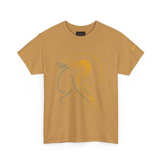 Artistic Unisex Heavy Cotton Tee - Minimalist Graphic Design, Casual Wear, Gift for Him/Her, Everyday Style, Summer Fashion