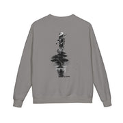 ZENIQBySAU | Zen Inspired Crewneck Sweatshirt, Unisex Garment Dyed Pullover, Comfortable Design, Ideal for Relaxation, Perfect Gift for Nature Lovers