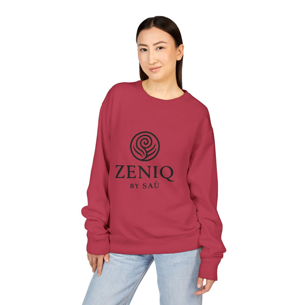 ZENIQBySAU | Zen Inspired Crewneck Sweatshirt, Unisex Garment Dyed Pullover, Comfortable Design, Ideal for Relaxation, Perfect Gift for Nature Lovers