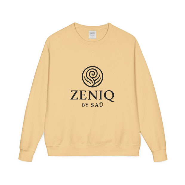 ZENIQBySAU | Zen Inspired Crewneck Sweatshirt, Unisex Garment Dyed Pullover, Comfortable Design, Ideal for Relaxation, Perfect Gift for Nature Lovers