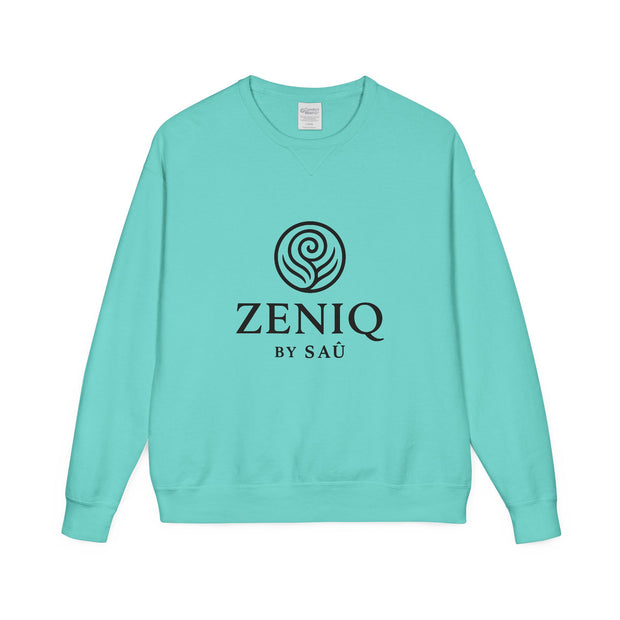 ZENIQBySAU | Zen Inspired Crewneck Sweatshirt, Unisex Garment Dyed Pullover, Comfortable Design, Ideal for Relaxation, Perfect Gift for Nature Lovers