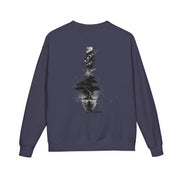 ZENIQBySAU | Zen Inspired Crewneck Sweatshirt, Unisex Garment Dyed Pullover, Comfortable Design, Ideal for Relaxation, Perfect Gift for Nature Lovers