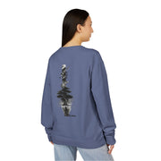 ZENIQBySAU | Zen Inspired Crewneck Sweatshirt, Unisex Garment Dyed Pullover, Comfortable Design, Ideal for Relaxation, Perfect Gift for Nature Lovers