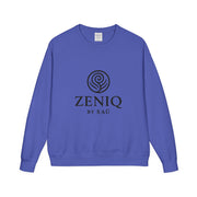 ZENIQBySAU | Zen Inspired Crewneck Sweatshirt, Unisex Garment Dyed Pullover, Comfortable Design, Ideal for Relaxation, Perfect Gift for Nature Lovers