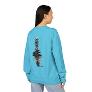 ZENIQBySAU | Zen Inspired Crewneck Sweatshirt, Unisex Garment Dyed Pullover, Comfortable Design, Ideal for Relaxation, Perfect Gift for Nature Lovers