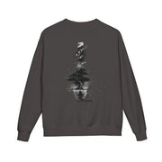 ZENIQBySAU | Zen Inspired Crewneck Sweatshirt, Unisex Garment Dyed Pullover, Comfortable Design, Ideal for Relaxation, Perfect Gift for Nature Lovers