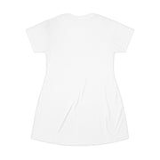 ZENIQ by SAÜ | Emotional Angel T-Shirt Dress - AOP, Casual Cool Dress, Feminine Statement Wear, Unique Artwork Dress, Gift for Art Lovers