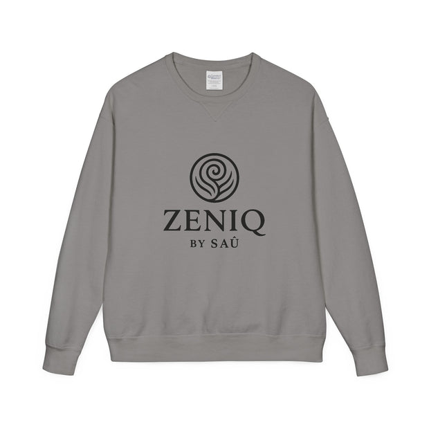 ZENIQBySAU | Zen Inspired Crewneck Sweatshirt, Unisex Garment Dyed Pullover, Comfortable Design, Ideal for Relaxation, Perfect Gift for Nature Lovers