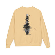 ZENIQBySAU | Zen Inspired Crewneck Sweatshirt, Unisex Garment Dyed Pullover, Comfortable Design, Ideal for Relaxation, Perfect Gift for Nature Lovers