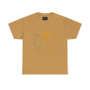 Artistic Unisex Heavy Cotton Tee - Minimalist Graphic Design, Casual Wear, Gift for Him/Her, Everyday Style, Summer Fashion