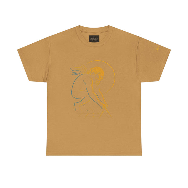 Artistic Unisex Heavy Cotton Tee - Minimalist Graphic Design, Casual Wear, Gift for Him/Her, Everyday Style, Summer Fashion