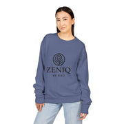 ZENIQBySAU | Zen Inspired Crewneck Sweatshirt, Unisex Garment Dyed Pullover, Comfortable Design, Ideal for Relaxation, Perfect Gift for Nature Lovers
