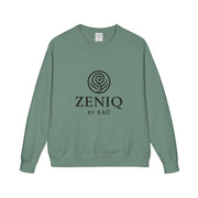 ZENIQBySAU | Zen Inspired Crewneck Sweatshirt, Unisex Garment Dyed Pullover, Comfortable Design, Ideal for Relaxation, Perfect Gift for Nature Lovers