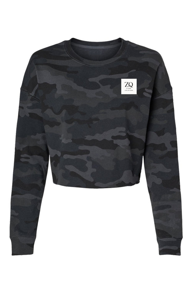 ZENIQBySAÛ | Lightweight Camo Cropped Crew