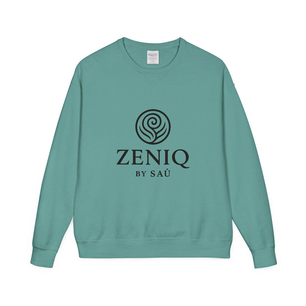 ZENIQBySAU | Zen Inspired Crewneck Sweatshirt, Unisex Garment Dyed Pullover, Comfortable Design, Ideal for Relaxation, Perfect Gift for Nature Lovers