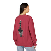 ZENIQBySAU | Zen Inspired Crewneck Sweatshirt, Unisex Garment Dyed Pullover, Comfortable Design, Ideal for Relaxation, Perfect Gift for Nature Lovers