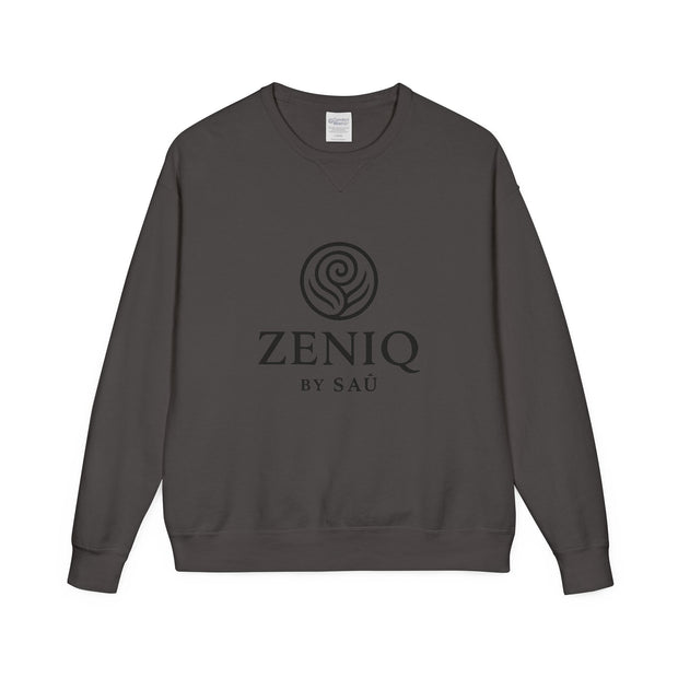 ZENIQBySAU | Zen Inspired Crewneck Sweatshirt, Unisex Garment Dyed Pullover, Comfortable Design, Ideal for Relaxation, Perfect Gift for Nature Lovers