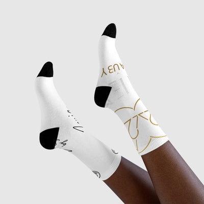 Chic Sublimation Crew Socks - Stylish Everyday Wear, Gifts for Friends, Athleisure, Fashion Accessories, Holiday Gift Ideas