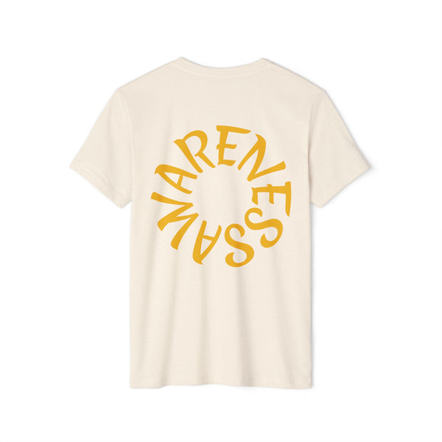 Eco-Friendly Zen Awareness T-Shirt, Sustainable Casual Wear, Earth Day Gift, Unisex Organic Tee, Mindfulness Apparel