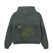 Frayed Sunfade Boxy Fleece Hoodie