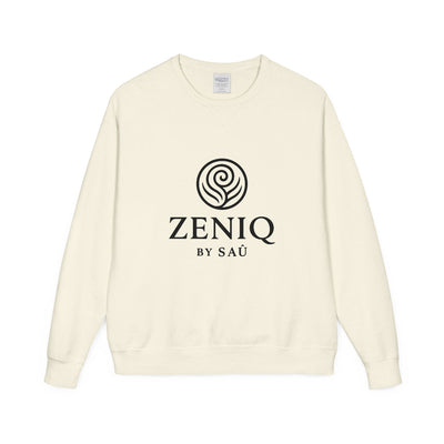 ZENIQBySAU | Zen Inspired Crewneck Sweatshirt, Unisex Garment Dyed Pullover, Comfortable Design, Ideal for Relaxation, Perfect Gift for Nature Lovers