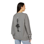 ZENIQBySAU | Zen Inspired Crewneck Sweatshirt, Unisex Garment Dyed Pullover, Comfortable Design, Ideal for Relaxation, Perfect Gift for Nature Lovers