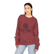 ZENIQBySAU | Zen Inspired Crewneck Sweatshirt, Unisex Garment Dyed Pullover, Comfortable Design, Ideal for Relaxation, Perfect Gift for Nature Lovers