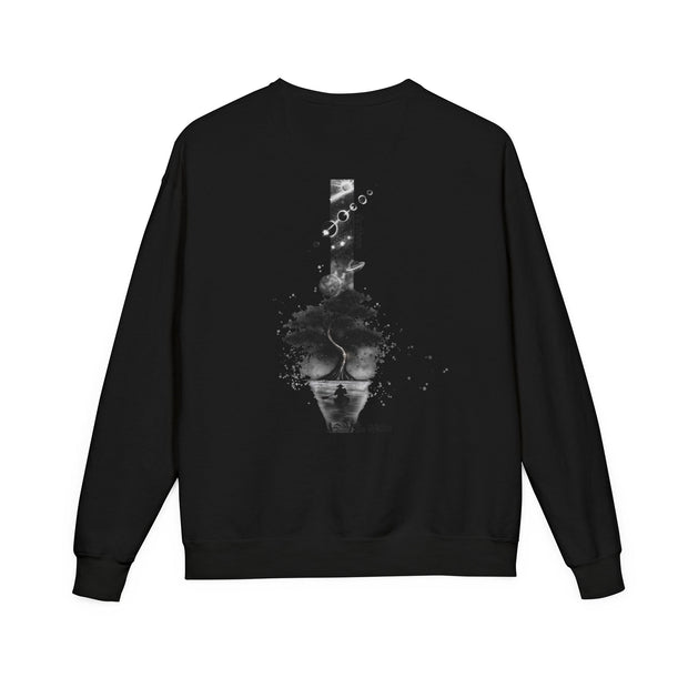 ZENIQBySAU | Zen Inspired Crewneck Sweatshirt, Unisex Garment Dyed Pullover, Comfortable Design, Ideal for Relaxation, Perfect Gift for Nature Lovers