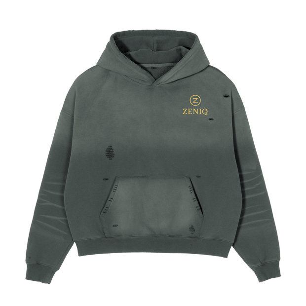 Frayed Sunfade Boxy Fleece Hoodie