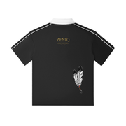 Contrast Collar Short-Sleeve Polo Shirt